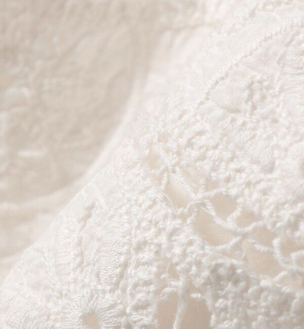 SHIPS for women「〈手洗い可能〉オープン ワーク レース 刺繍 ベスト」|ベスト・ジレ|