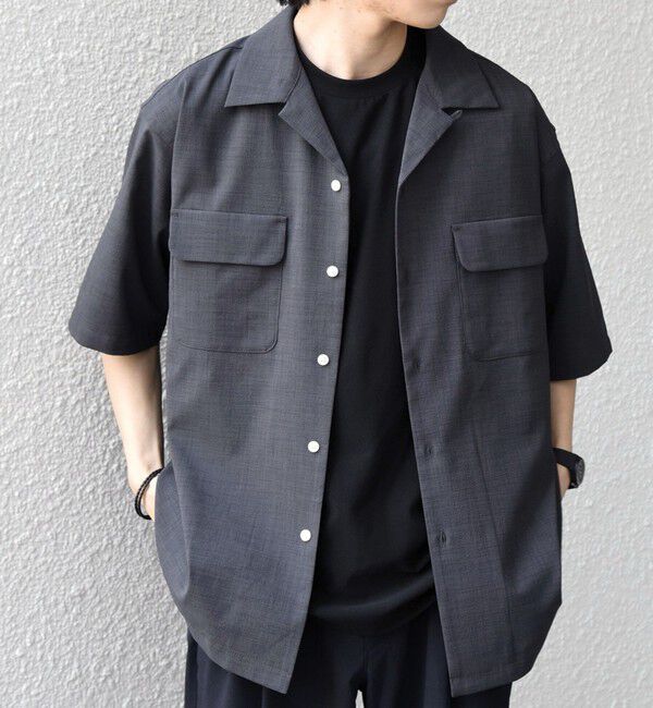 SHIPS any「SHIPS any:〈通気性/遮熱/吸水速乾〉CALCULO(R) サマー トロピカル ポケット シャツ(セットアップ対応)◆」|シャツ・ブラウス|