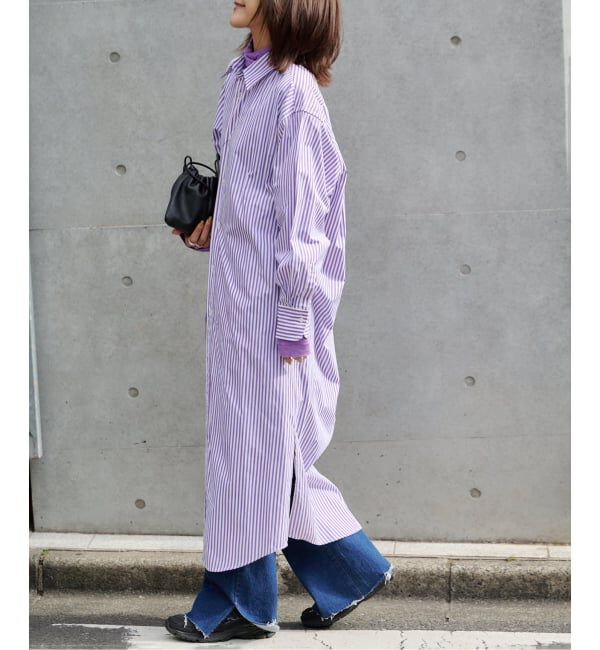 OUTDOOR PRODUCTS Usual Things「コットンポリエステルロンストシャツワンピース」|ワンピース|