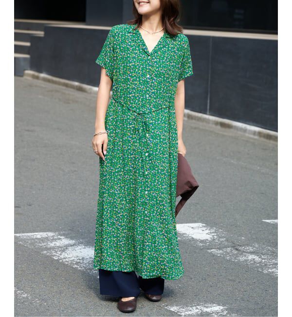 OUTDOOR PRODUCTS Usual Things「フラワープリント開襟ワンピース」|ワンピース|