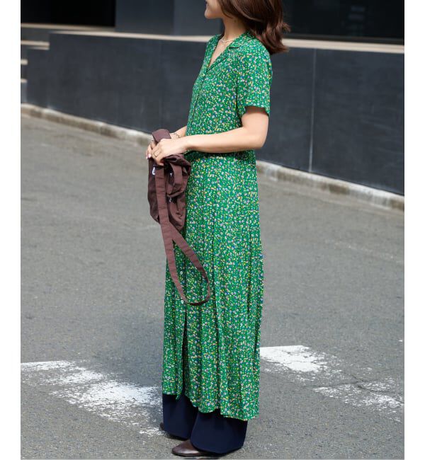 OUTDOOR PRODUCTS Usual Things「フラワープリント開襟ワンピース」|ワンピース|