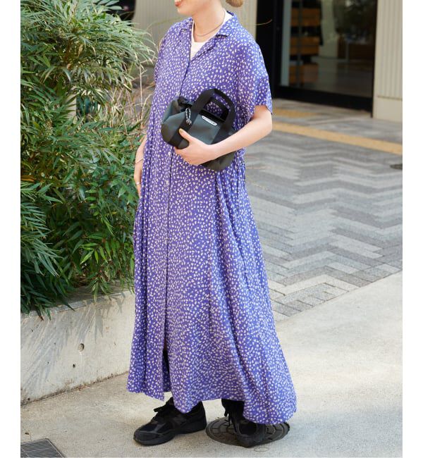 OUTDOOR PRODUCTS Usual Things「フラワープリント開襟ワンピース」|ワンピース|