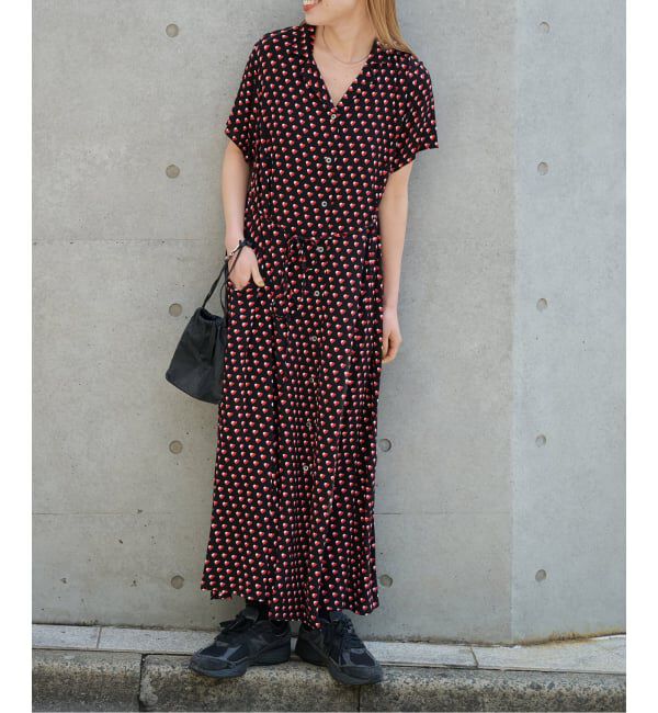 OUTDOOR PRODUCTS Usual Things「フラワープリント開襟ワンピース」|ワンピース|