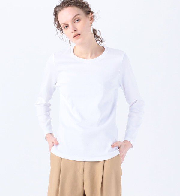 TOMORROWLAND collection「ファインコットン ロングスリーブプルオーバー」|Tシャツ・カットソー|