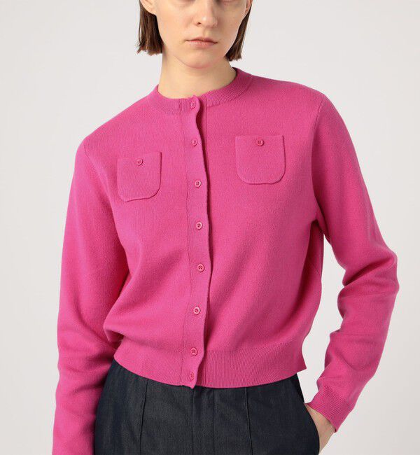 CABaN「コットンカシミヤ クルーネックカーディガン」|カーディガン|