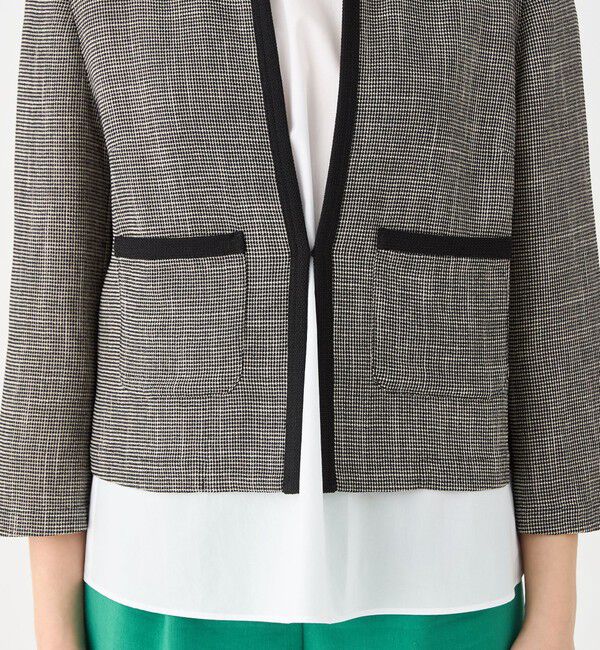 Ballsey「カラミ ノーカラージャケット」|ノーカラージャケット|