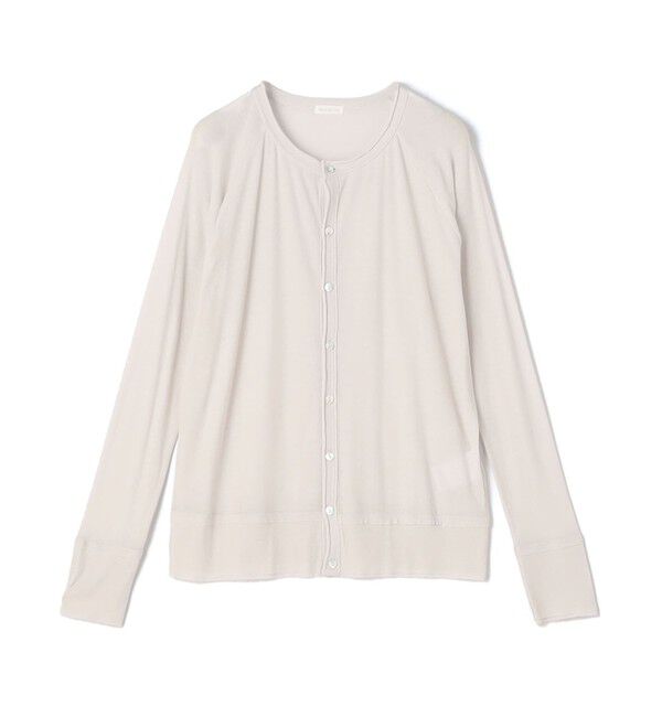 GALERIE VIE「ガーゼフライスジャージー クルーネックカーディガン」|カーディガン|13 ライトグレー