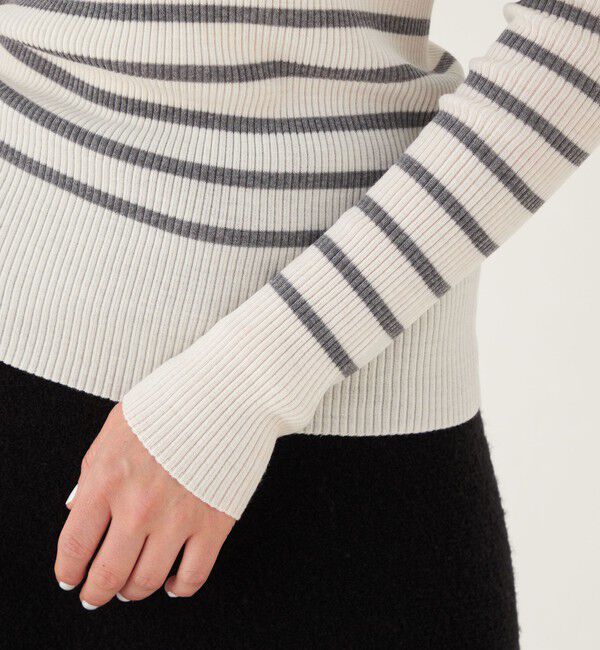 GALERIE VIE「プルミエールウールリブ クルーネックプルオーバー」|ニット・セーター|