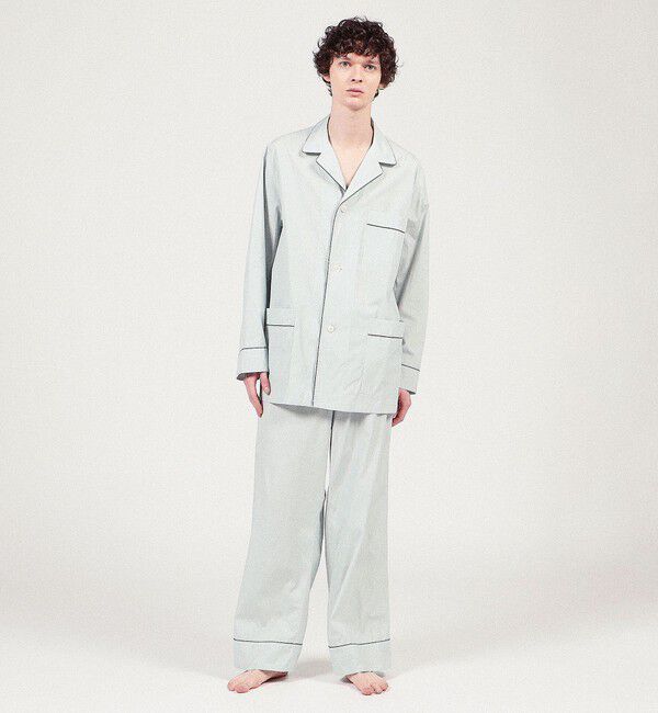 TOMORROWLAND HOME「コットンブロードストライプ パジャマ（メンズ）」|ルームウェア|