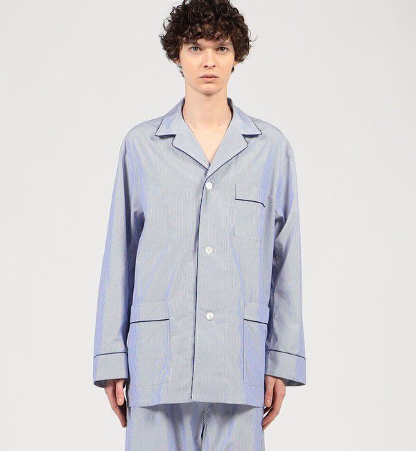 TOMORROWLAND HOME「コットンブロードストライプ パジャマ（メンズ）」|ルームウェア|