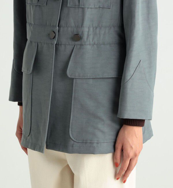 BACCA「リネンナイロンヴィンテージギャバジン ギャザードジャケット」|その他|