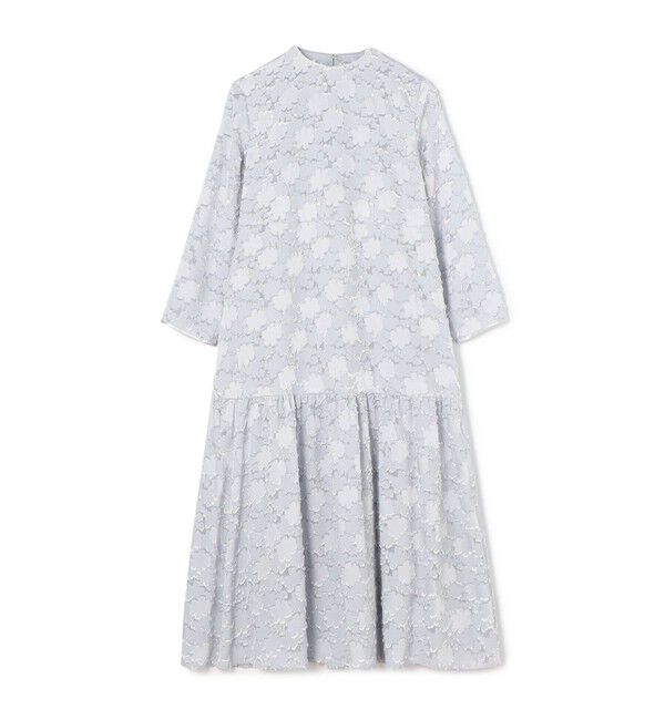 Ballsey「マーガレットカットジャカード フレアギャザーワンピース」|ワンピース|63 ライトブルー