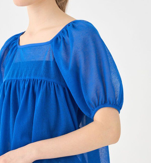 Ballsey「ドライコットンポリエステル ボリュームギャザープルオーバー」|ニット・セーター|