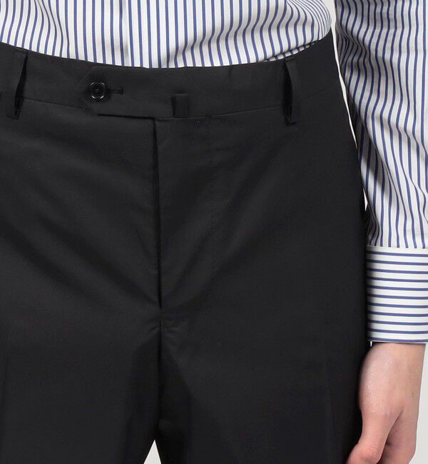 TOMORROWLAND MENS「コットンポリエステルハイカウント ノープリーツスリムスラックス」|スラックス|