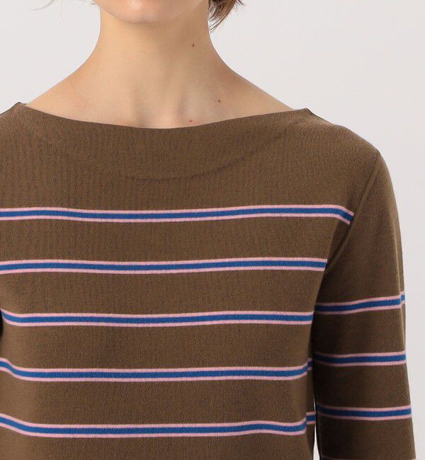 MACPHEE「ウールナイロンボーダー ボートネックプルオーバー」|ニット・セーター|