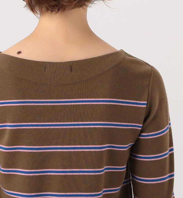 MACPHEE「ウールナイロンボーダー ボートネックプルオーバー」|ニット・セーター|