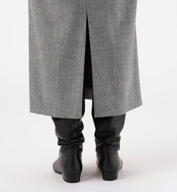 DES PRES「ウールサキソニーストレッチ ウエストギャザーワンピース」|ワンピース|