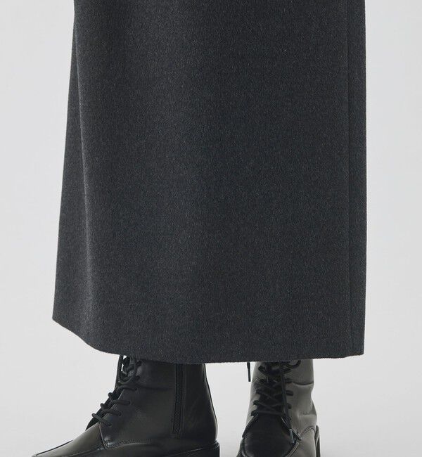GALERIE VIE「スムースビーバー ストレートロングスカート」|タイト|