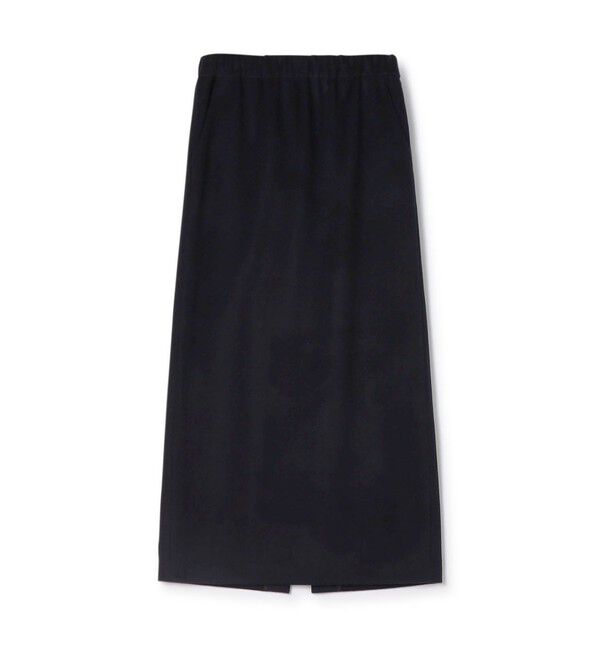 GALERIE VIE「スムースビーバー ストレートロングスカート」|タイト|69 ネイビー