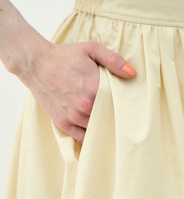 MACPHEE「クリスピータフタ ギャザーマキシスカート」|フレア|