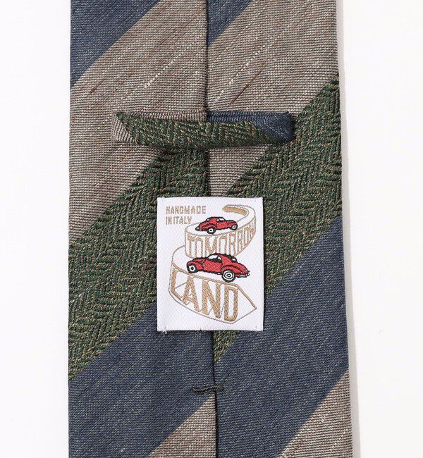 TOMORROWLAND GOODS「TOMORROWLAND MADE IN ITALY シルクリネン レジメンタルネクタイ」|ネクタイ・蝶ネクタイ|