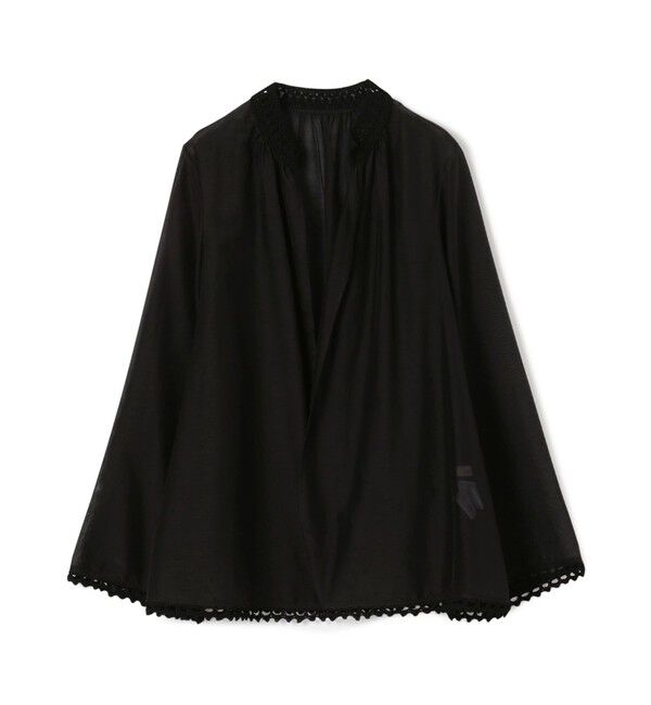 DES PRES「コットンシルクローン フレアブラウス」|シャツ・ブラウス|19 ブラック
