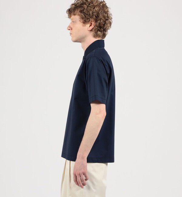 TOMORROWLAND MENS「コットンポリエステル ストレッチツイル ジップアップポロシャツ」|ポロシャツ|