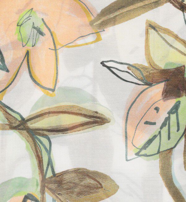 TOMORROWLAND collection「ミューラルリーフプリント ツイストドレープブラウス」|シャツ・ブラウス|