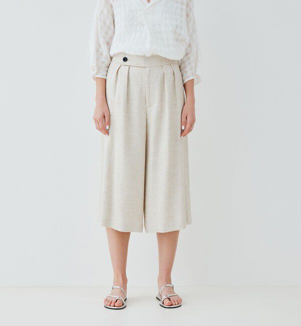 GALERIE VIE「スムースリネン ワイドクロップドパンツ」|その他|
