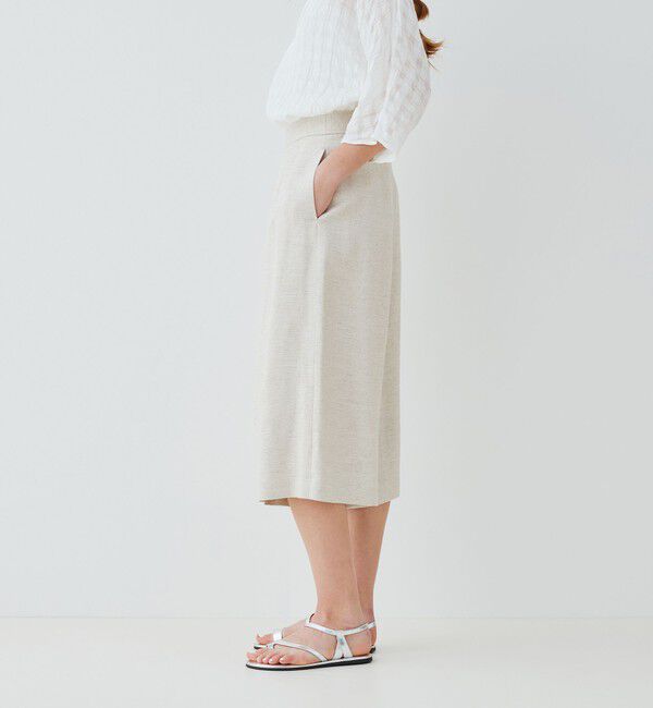 GALERIE VIE「スムースリネン ワイドクロップドパンツ」|その他|