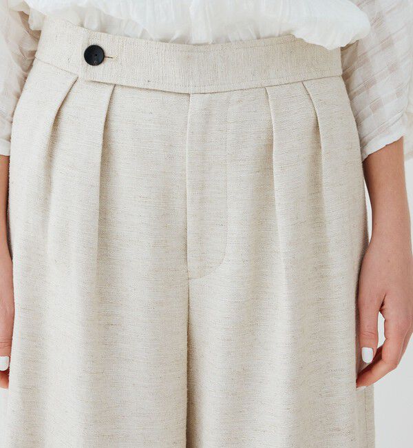 GALERIE VIE「スムースリネン ワイドクロップドパンツ」|その他|