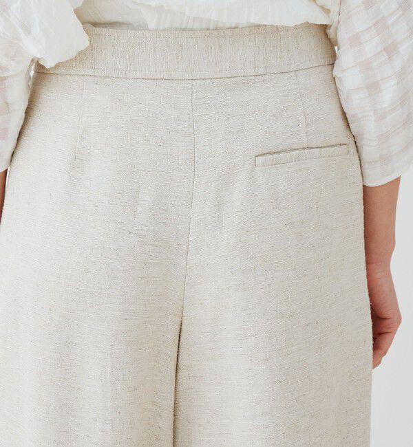 GALERIE VIE「スムースリネン ワイドクロップドパンツ」|その他|