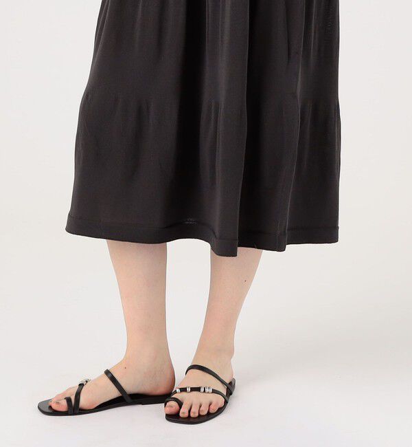 DES PRES「ドライポリエステルコットン ハーフスリーブフレアワンピース」|ワンピース|