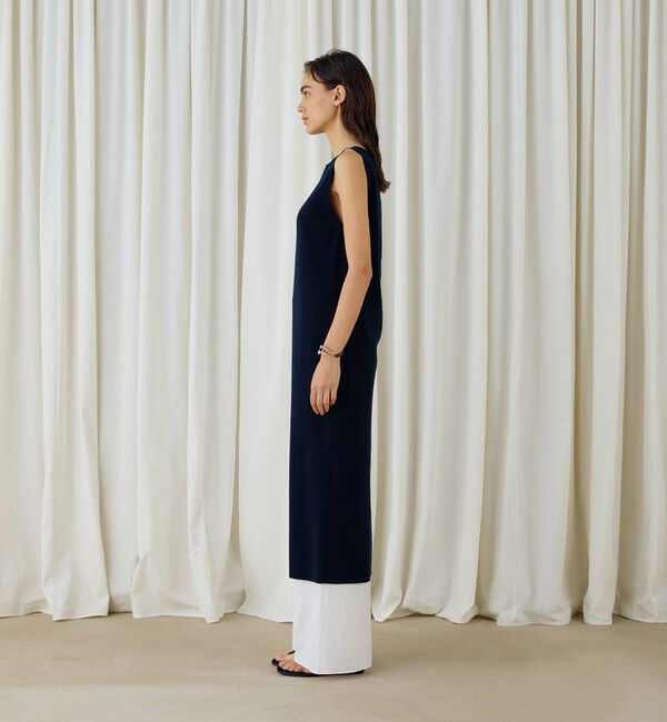 DES PRES「ハイツイストドライコットン ボートネックワンピース」|ワンピース|