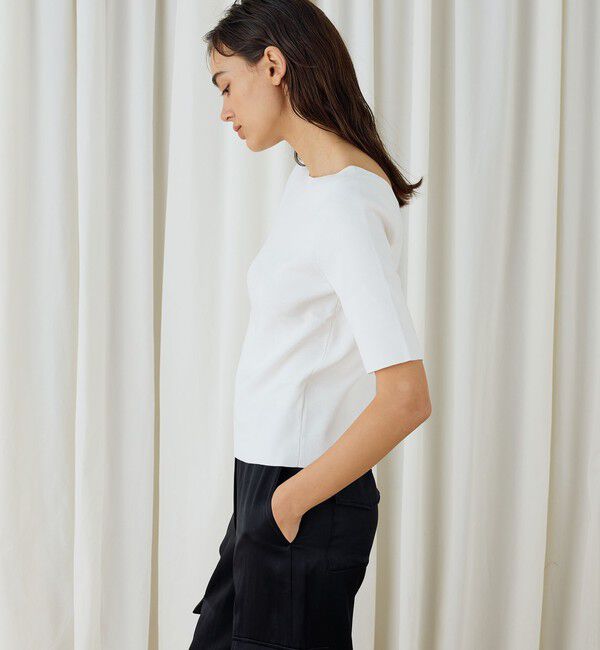 DES PRES「ハイツイストドライコットン ハーフスリーブプルオーバー」|ニット・セーター|