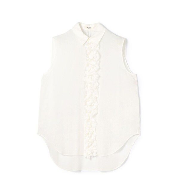 MACPHEE「テンセルリヨセルローン フロントフリルブラウス」|シャツ・ブラウス|11 ホワイト