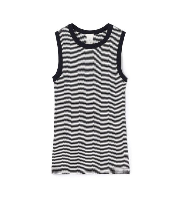 GALERIE VIE「ランダムテレコ ノースリーブプルオーバー」|タンクトップ|64 ブルー系