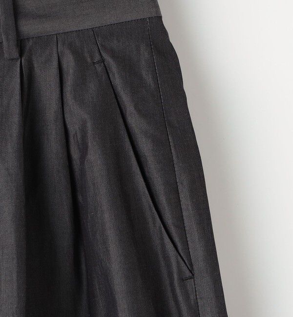 CABaN「シャトルポプリン 2タックワイドパンツ」|チノ|