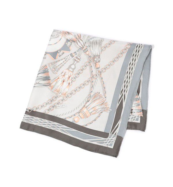 TOMORROWLAND GOODS「manipuri TASSEL スカーフ」|バンダナ・スカーフ|14 ライトグレー系