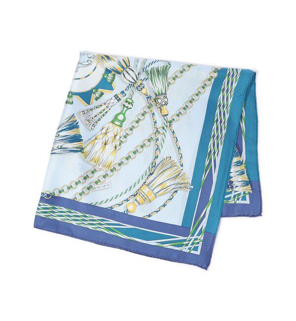 TOMORROWLAND GOODS「manipuri TASSEL スカーフ」|バンダナ・スカーフ|64 ブルー系