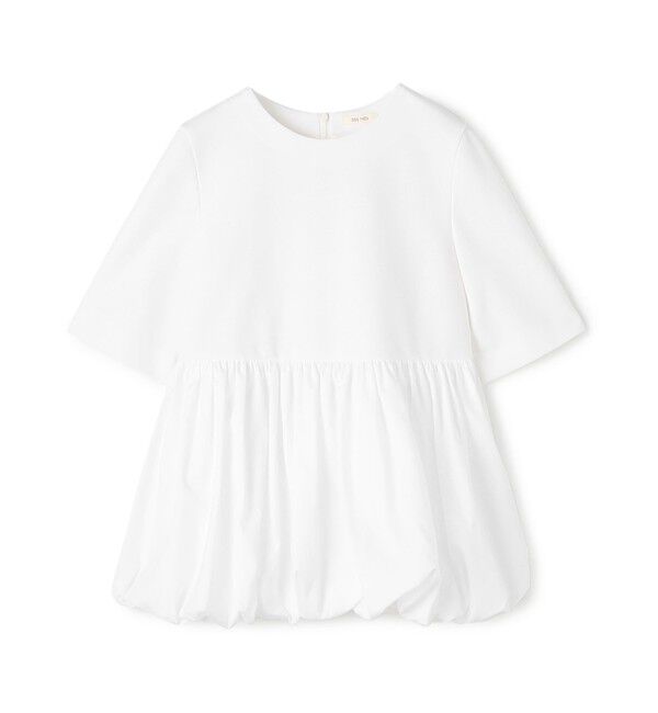 DES PRES「コットンタイプライター コンビバルーンプルオーバー」|シャツ・ブラウス|11 ホワイト