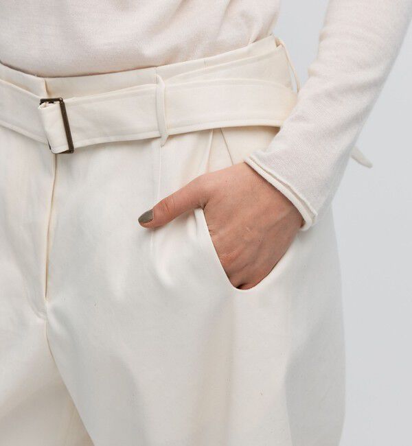 BACCA「コットンポリエステルビンテージギャバジン ベルトワイドパンツ」|その他|