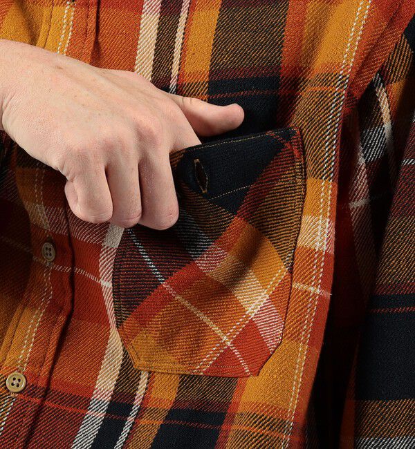 TOMORROWLAND MENS「コットンビエラチェック ダブルポケット ロングスリーブシャツ」|シャツ・ブラウス|