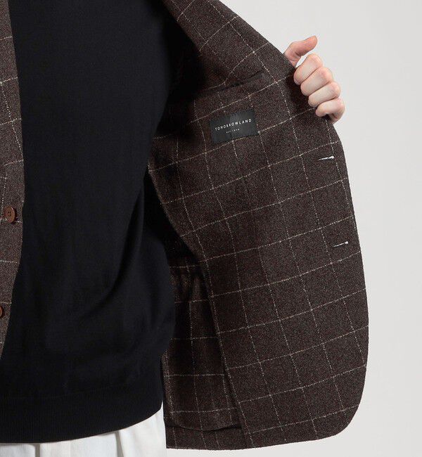 TOMORROWLAND MENS「ウールシルクナイロン シングルブレステッド 2Bジャケット BOTTO GIUSEPPE」|テーラードジャケット|