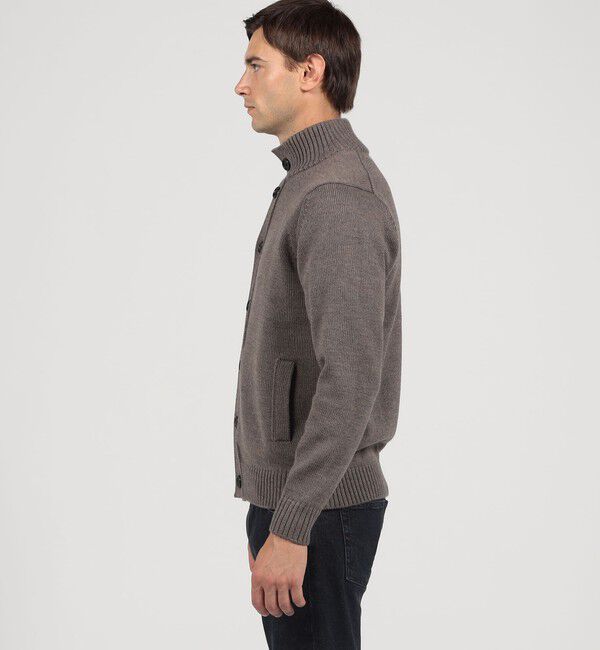 TOMORROWLAND MENS「TOMORROWLAND tricot ウール スタンドカラーニットカーディガン」|カーディガン|