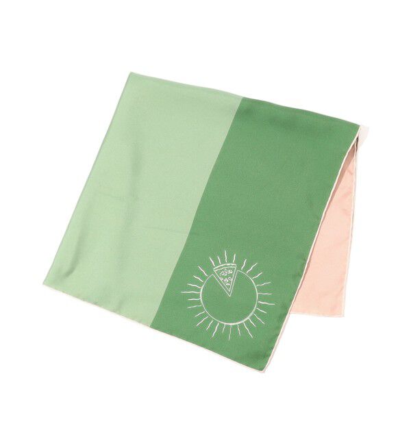 TOMORROWLAND GOODS「sense the pebble Bettina シルクスカーフ」|バンダナ・スカーフ|54 グリーン系