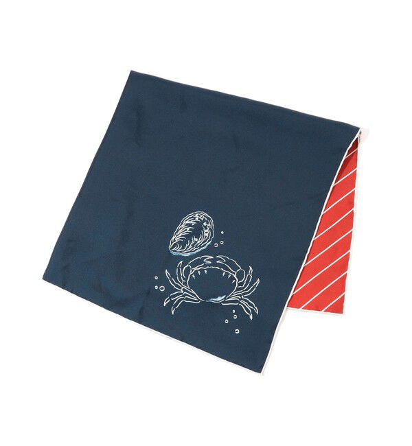 TOMORROWLAND GOODS「sense the pebble Swan シルクスカーフ」|バンダナ・スカーフ|68 ネイビー系