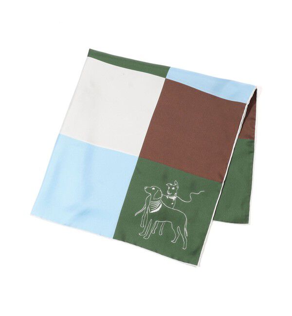 TOMORROWLAND GOODS「sense the pebble Carmel シルクスカーフ」|バンダナ・スカーフ|66 ブルー系