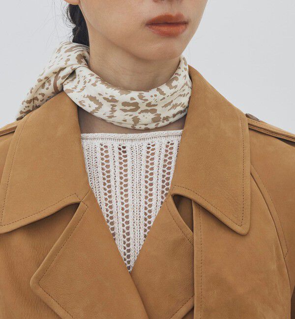 TOMORROWLAND GOODS「LE SCARF レオパード シルクスカーフ」|バンダナ・スカーフ|