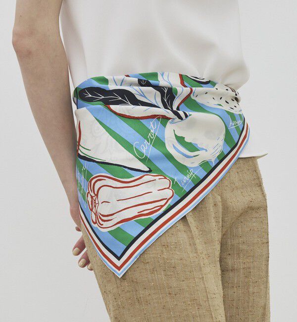 TOMORROWLAND GOODS「manipuri 三角スカーフミニ」|バンダナ・スカーフ|